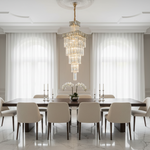 extra large 3m 118.5'' golden crystal chandelier for foyer staircase