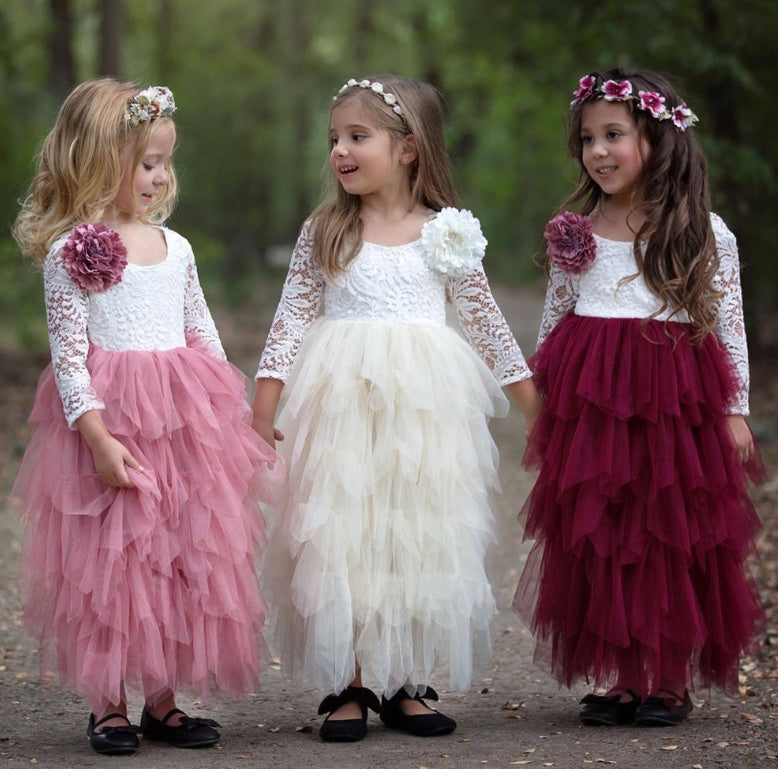 Girls Lace Princess Dress