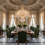 Elegant Italian Crystal Candle Chandelier