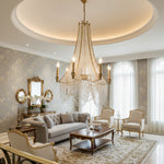 Bohemian Luxury Trumpet Flower Crystal Chandelier