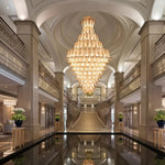 Multi-Layered Glass Cascade Chandelier