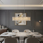 Modern Rectangular Crystal Chandelier