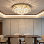 Luxury Tiered Crystal Flush Mount Chandelier