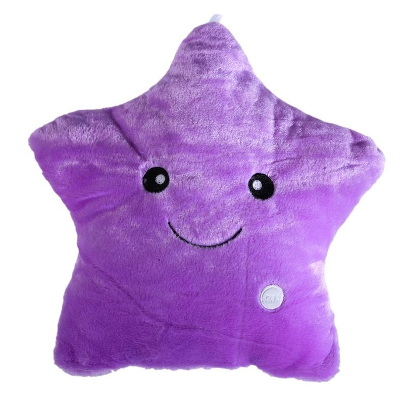LED Light Star Plush Pillow