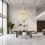 47.2 inch oversized honeybomb shaped crystal chandelier for foyer staircase living room