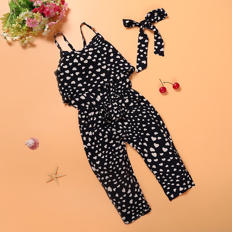 Girls Polka Dot Jumpsuit Set