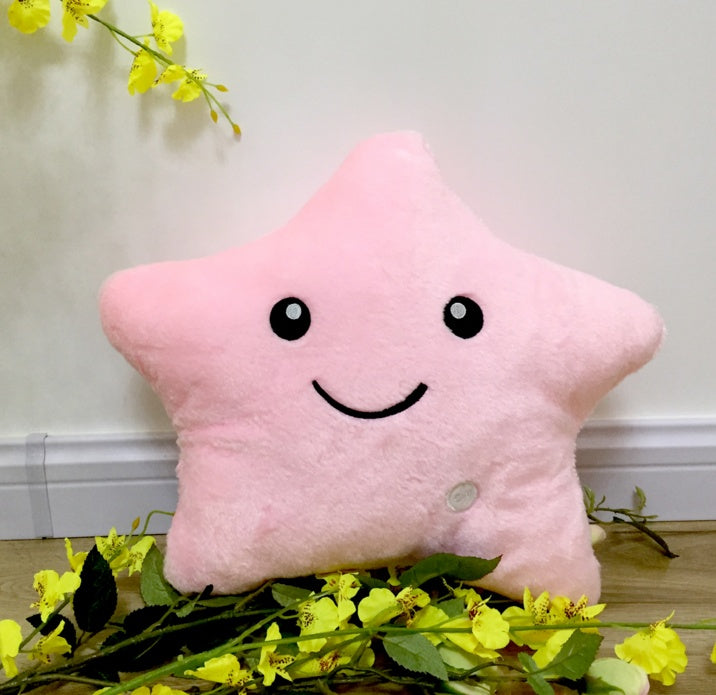 LED Light Star Plush Pillow