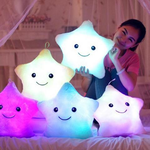 LED Light Star Plush Pillow