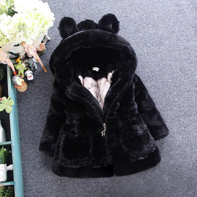 Girls Winter Fur Coat