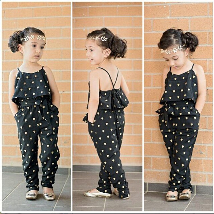 Girls Polka Dot Jumpsuit Set