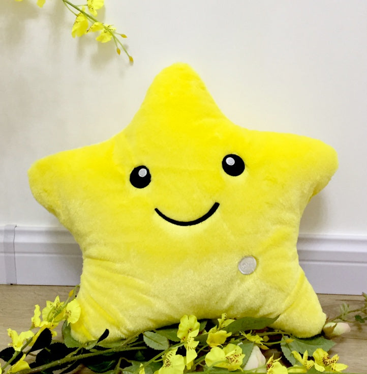 LED Light Star Plush Pillow