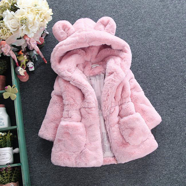 Girls Winter Fur Coat