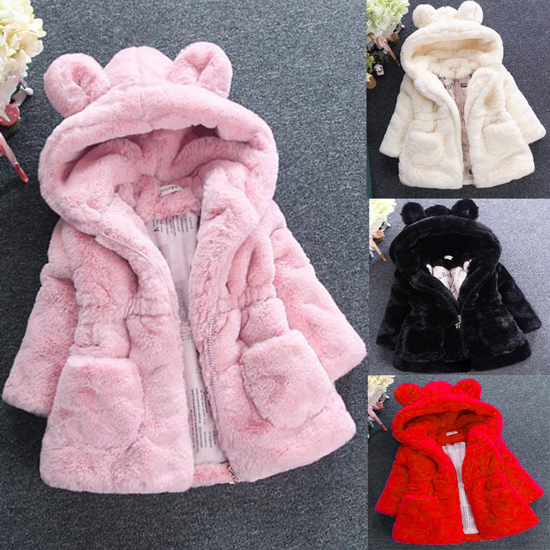 Girls Winter Fur Coat