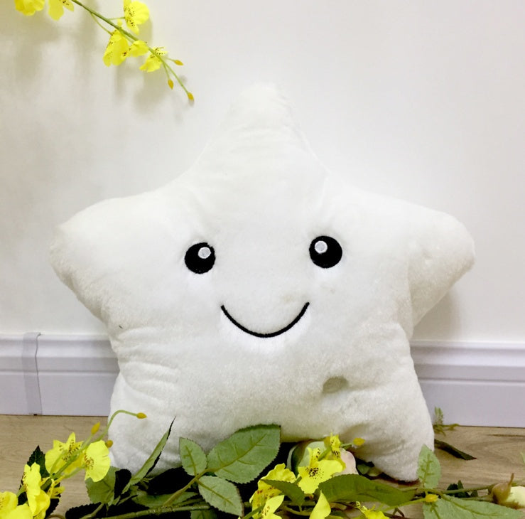 LED Light Star Plush Pillow