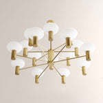 Broad Two-Layer Round Chandelier