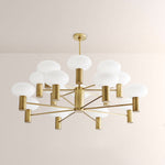 Broad Two-Layer Round Chandelier