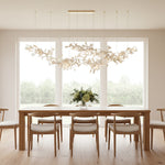 Extra Large Ceramics Twig Chandelier Iron Tree Branch Pendant Light For Big Living/ Dining Room