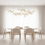 Extra Large Ceramics Twig Chandelier Iron Tree Branch Pendant Light For Big Living/ Dining Room