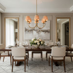 Scalloped Raffia Kids Room Chandelier – Soft Ceiling Lighting