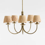 Scalloped Raffia Kids Room Chandelier – Soft Ceiling Lighting