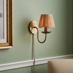 Raffia Nursery Wall Sconce – Scalloped Baby Room Lighting