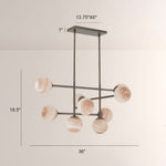 Harris Linear Glass Chandelier