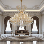chandelier,chandeliers,extra large,big,huge,oversize,crystal,luxury,gold,silver,staircase,spiral staircase,foyer,living room,high ceiling,duplex hall,loft,candle,branch,Classic Lighting 78" Crystal Traditional Chandelier from the Maria Thersea Collection Model:8149 OWG C from the Maria Thersea Collection