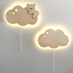 Teddy Cloud Kids Wall Light – Soft Night Lighting
