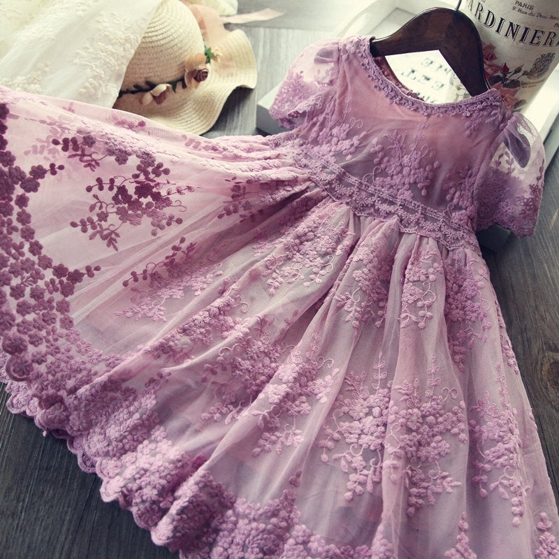 Girls Lace Princess Dress