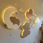 Nursery Wall Light Set – Cloud & Moon Baby Lighting